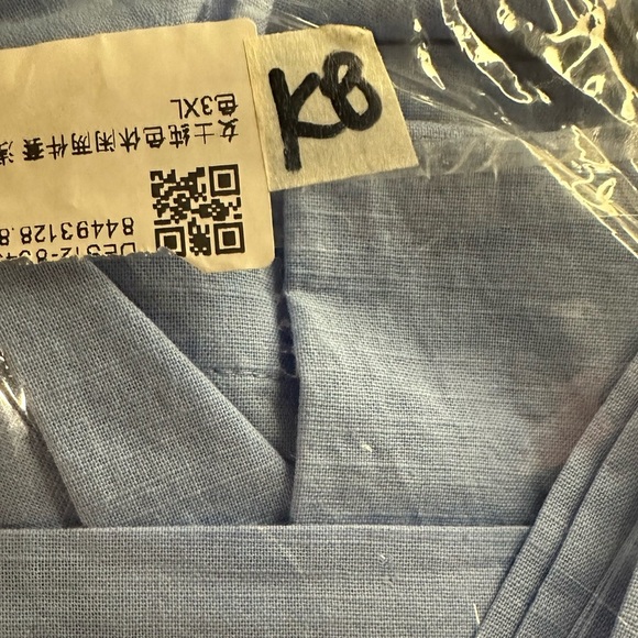 NWT, North Fashion,Women’s, Cotton Linen 2 Piece Set, Light Blue, 3XL - Picture 4 of 4